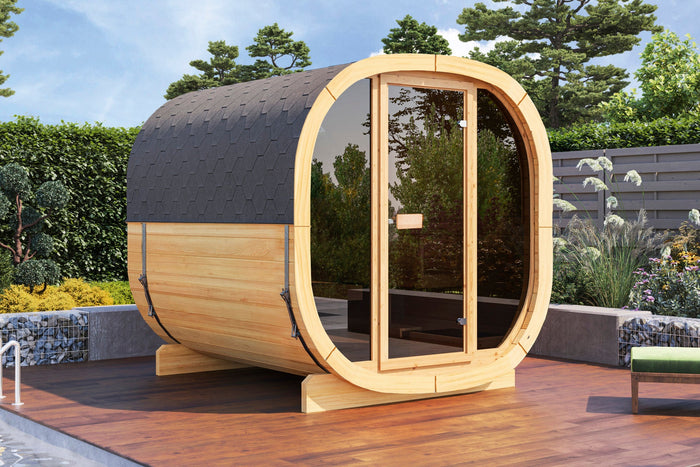 Wolff Finnhaus Saunafass Calina 2123 als Bausatz, Set 1