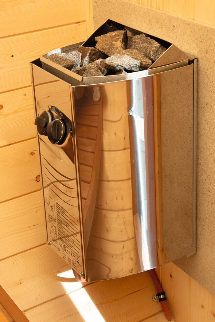 Wolff Finnhaus Saunaofen elektrisch 3,5 kW 2B integrierte Steuerung , inkl. Saunasteine