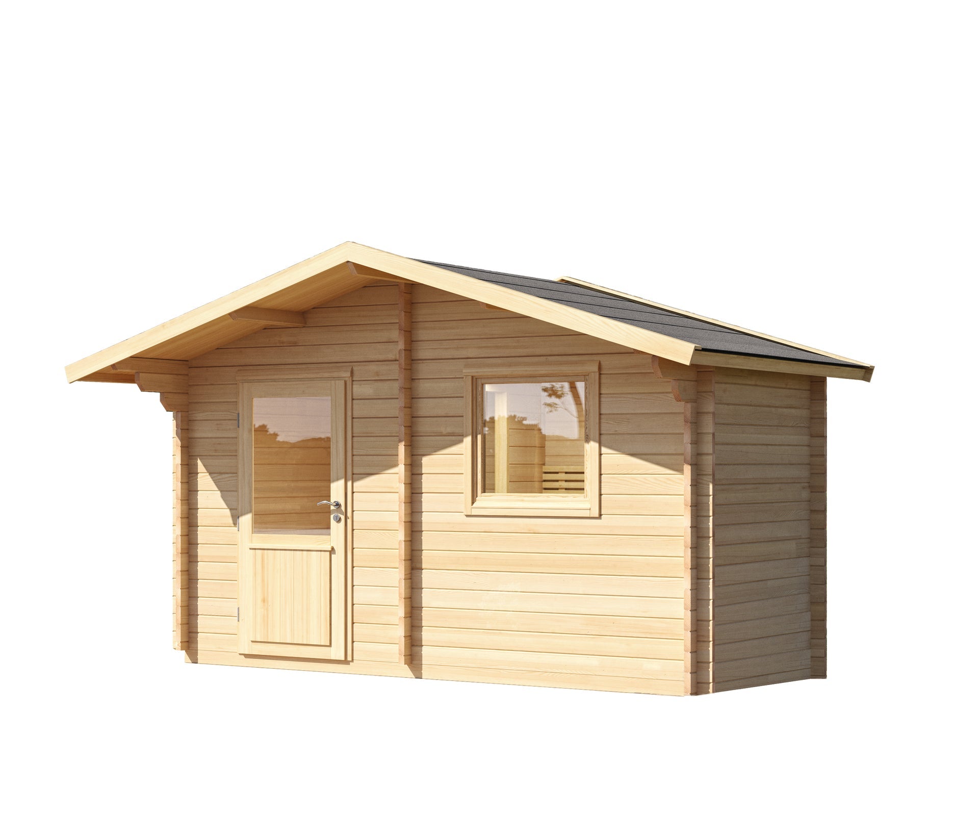 Wolff Finnhaus Saunahaus de luxe Sanna 70 -ohne Terrasse, Set-1