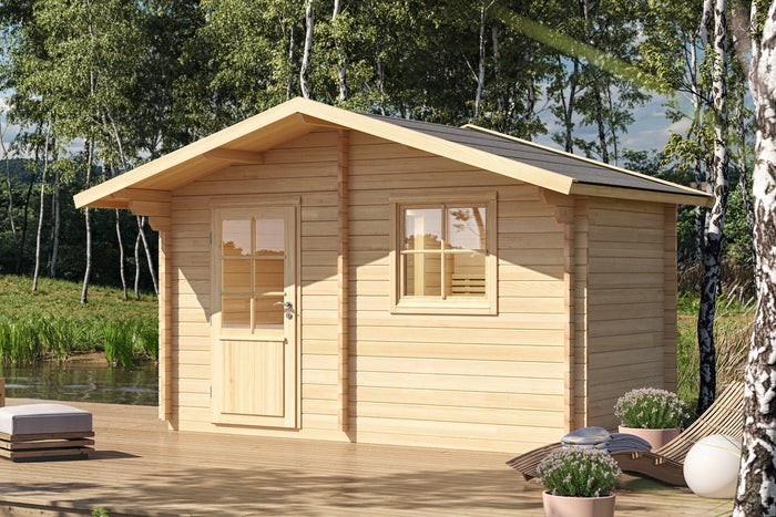 Wolff Finnhaus Saunahaus de luxe Sanna 70 -ohne Terrasse, Set-1