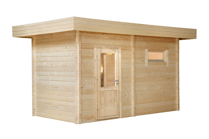 Wolff Saunahaus Mikko 70 Halbglastür Set 1