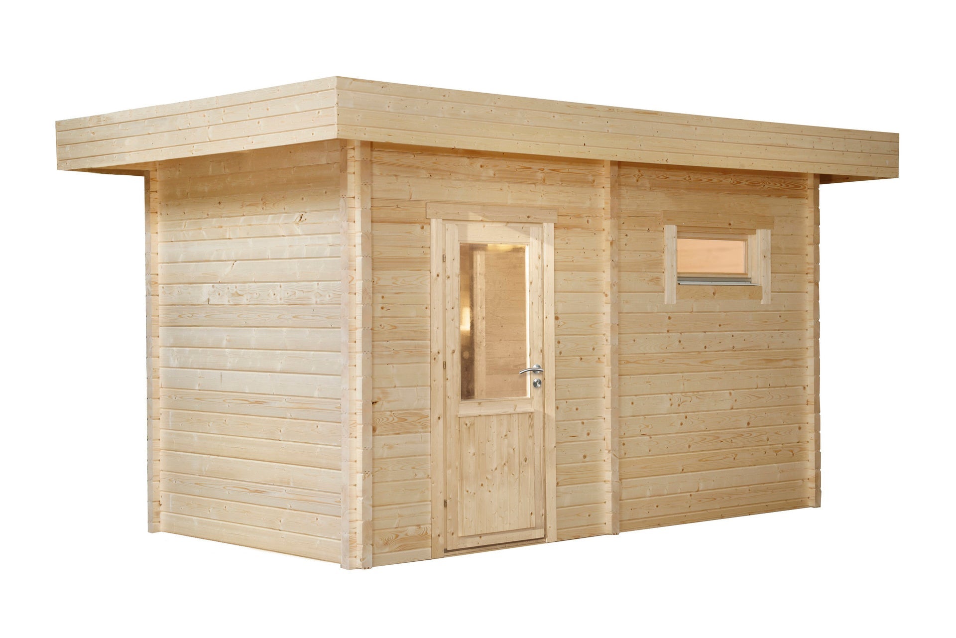 Wolff Saunahaus Mikko 70 Halbglastür Set 2