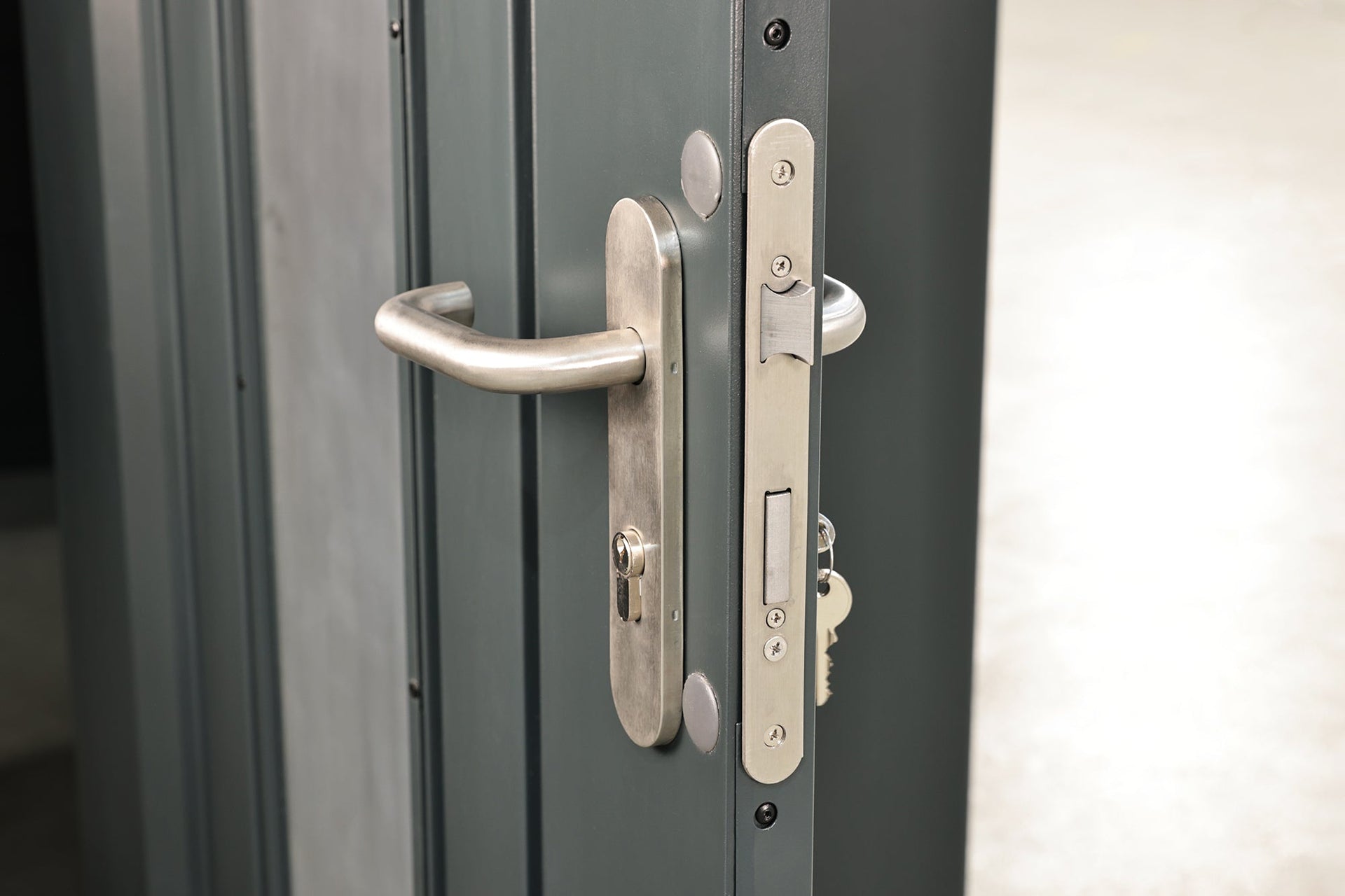 Wolff Finnhaus Metallgartenhaus Thorin 3924, Anthrazit, 1 flg, inkl. Seitendach 1,50 m links