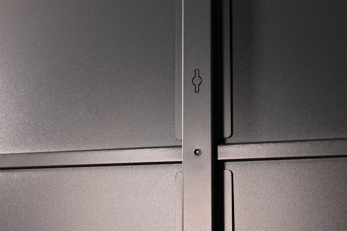 Wolff Finnhaus Metallgartenhaus Thorin 3924, Anthrazit, 1 flg, inkl. Seitendach 1,50 m links