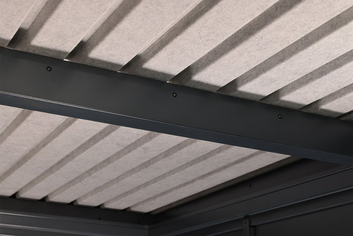 Wolff Finnhaus Metallgartenhaus Thorin 3924, Anthrazit, 1 flg, inkl. Seitendach 1,50 m links