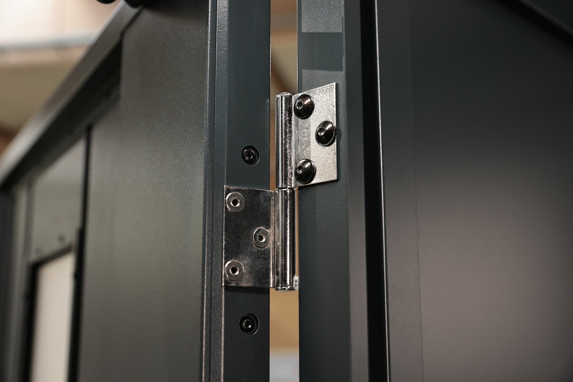 Wolff Finnhaus Metallgartenhaus Thorin 3924, Anthrazit, 1 flg, inkl. Seitendach 1,50 m links