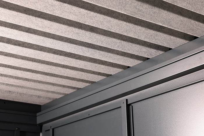 Wolff Finnhaus Metallgartenhaus Thorin 3924, Anthrazit, 1 flg, inkl. Seitendach 1,50 m links