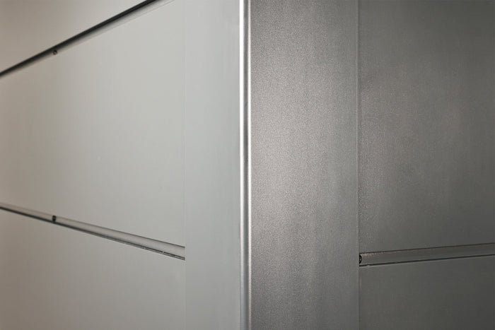 Wolff Finnhaus Metallgartenhaus Thorin 3924, Anthrazit, 1 flg, inkl. Seitendach 1,50 m links