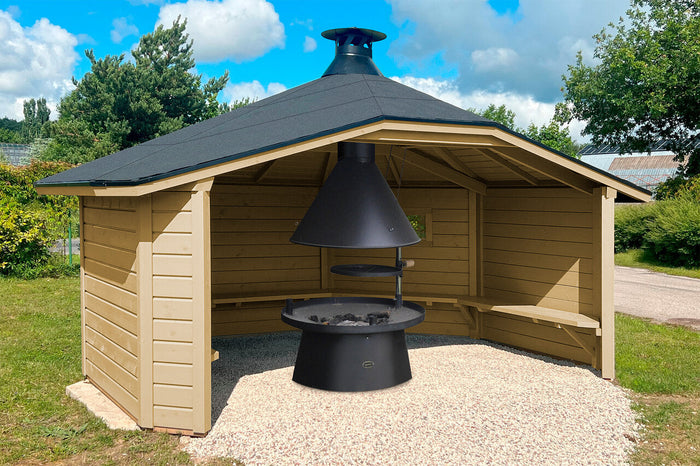 Wolff Finnhaus Wetterschutzhütte Wanja 3342 45 mit Grill