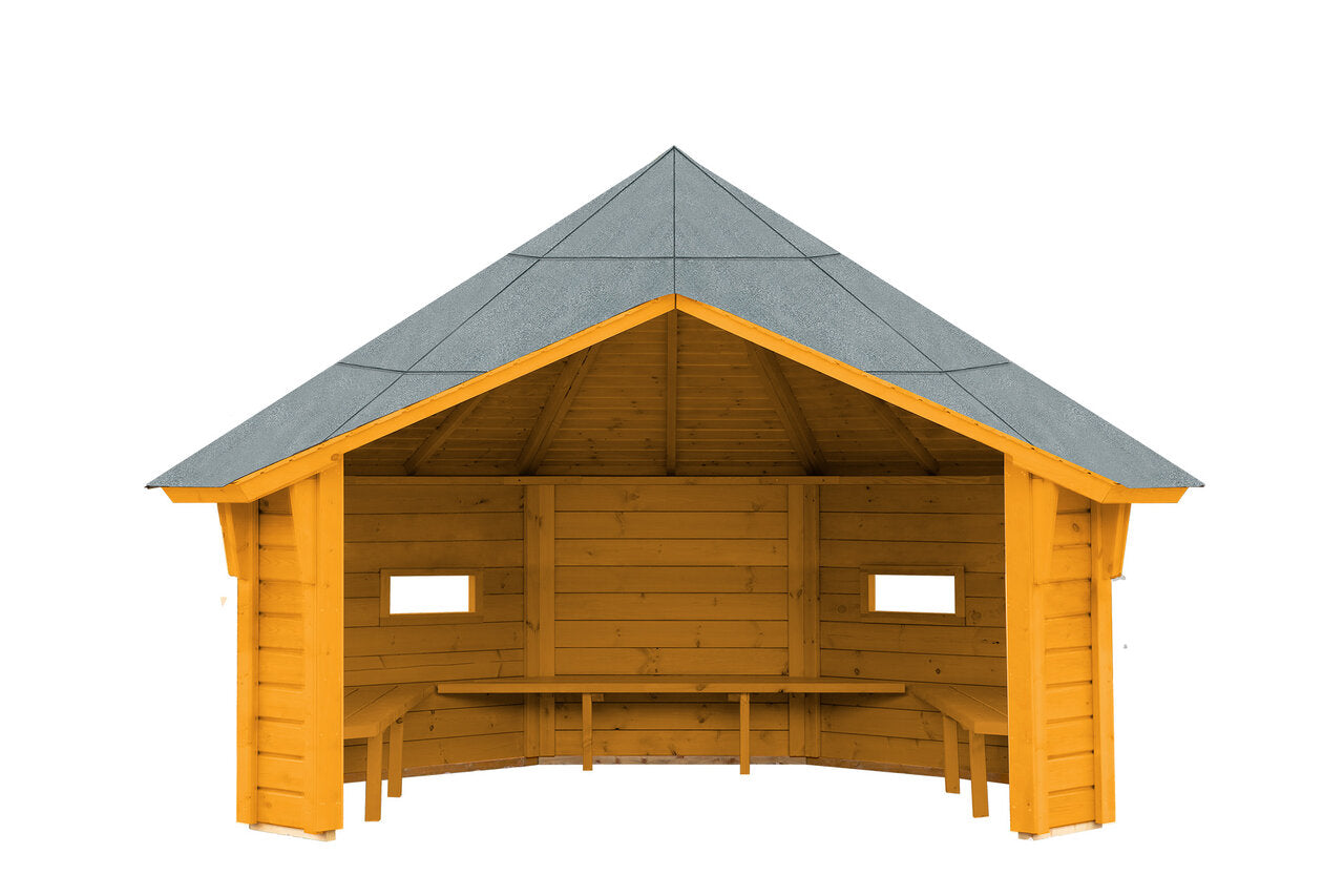 Wolff Finnhaus Wetterschutzhütte Wanja 3327 XL 45 Eiche Rustikal