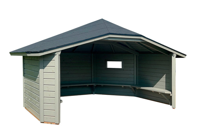 Wolff Finnhaus Wetterschutzhütte Wanja 3342 45 Betongrau