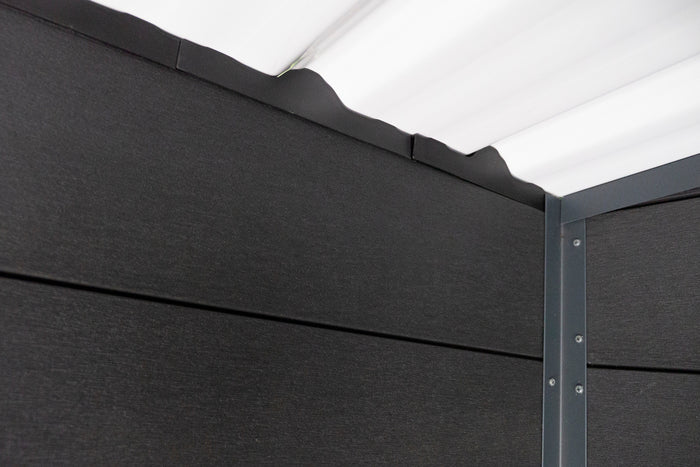 Wolff Finnhaus WPC-Haus Tona 5024 Anthrazit mit Wandpaket