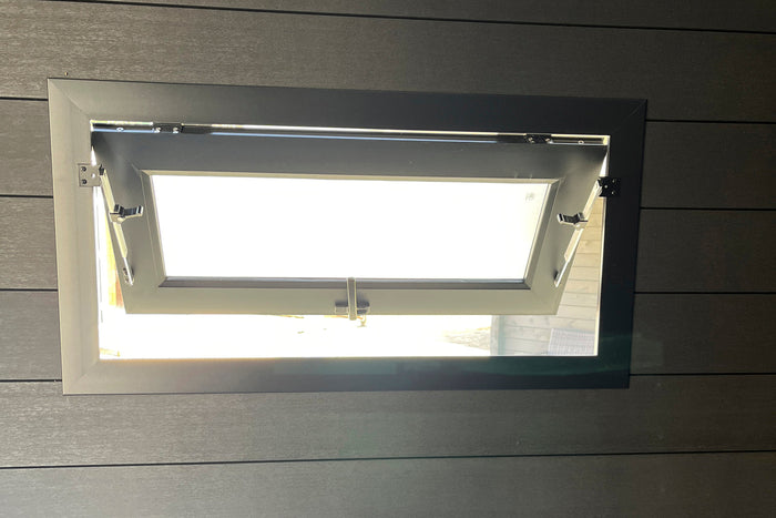 Wolff Finnhaus WPC-Haus Tona 5024 Anthrazit mit Wandpaket