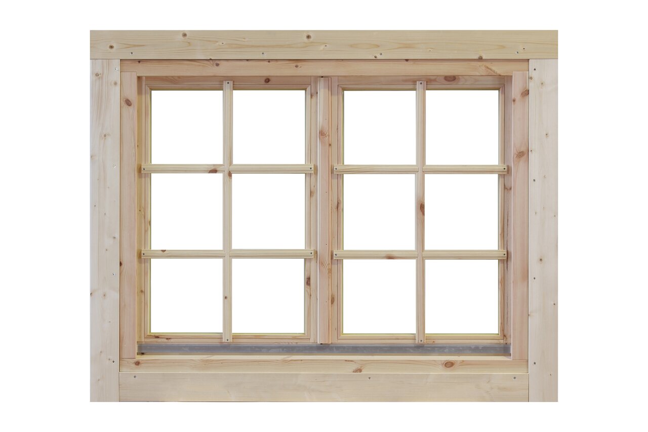 Wolff Finnhaus Doppelfenster Alina 34 Isoliert