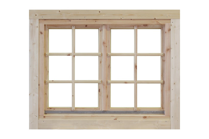 Wolff Finnhaus Doppelfenster Alina 28 Isoliert