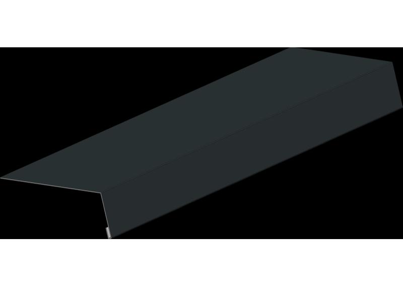 Aluminium Rinneneinhang 200 cm, Typ 8 für Dachtraufe/Dachrinne anthrazit-grau - 11 Stück