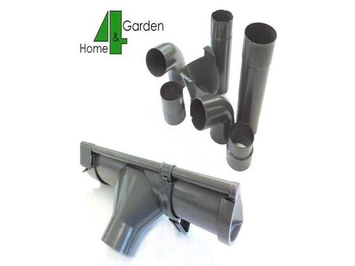 Dachrinnen Set RG 100 dunkelgrau 5 x 500 cm Walmdächer