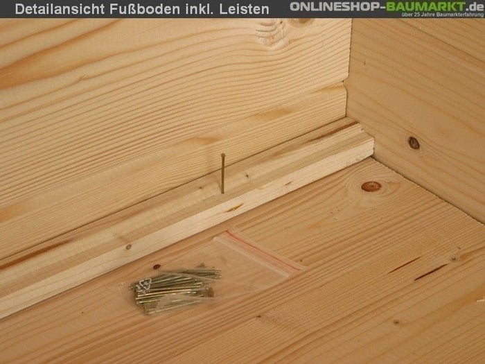Fußboden inkl. Fundamenthölzer für Paris C natur