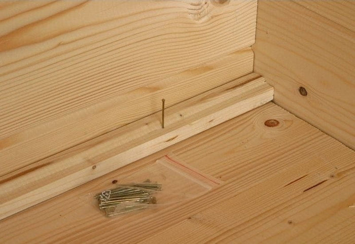 Fußboden inkl. Fundamenthölzer für Venlo A natur & Lüttich XS