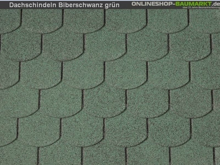 inkl. Wolff Dachschindeln Biberschwanz grün 22 Pakete