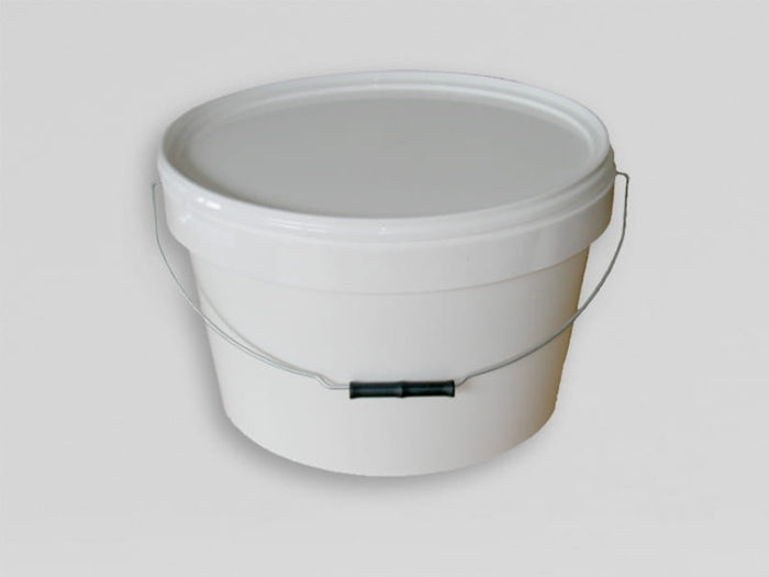 Leereimer Oval ca.18L PVC weiss mit Deckel weiss