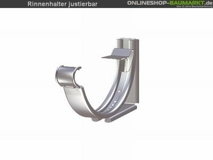 Metall-Dachrinne dunkelgrau Satteldach 1000 cm