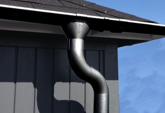 Metall-Dachrinne dunkelgrau Satteldach 600 cm