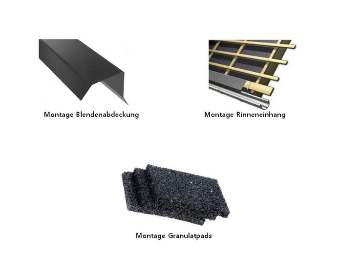 Montage Zubehör Set für Karibu Gartenhaus Mattrup 2 raum Haus