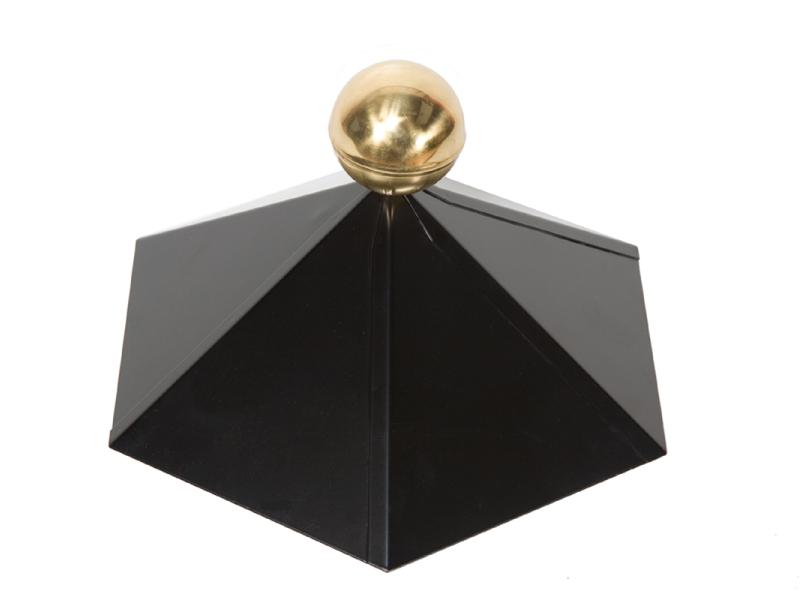 Wolff Dachhaube Kreta 6-eckig m. Messingkugel und Platte