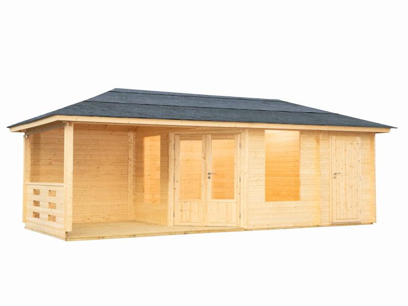 Wolff Finnhaus 5-Eckhaus Anna 40-A/2-Raum mit Terrasse 250 cm