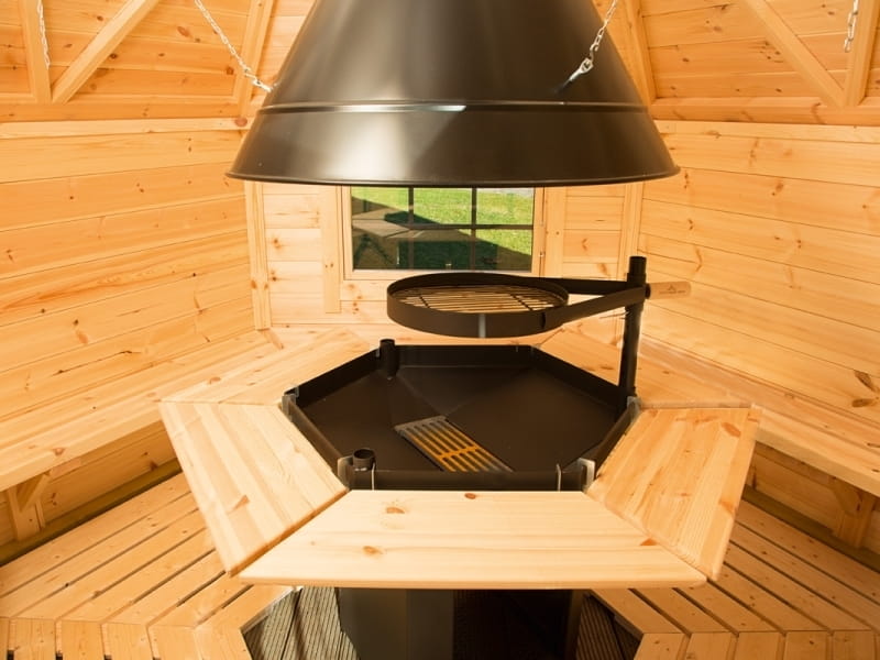 Wolff Finnhaus Aktions-Grillkota Basic 6.7 inkl. schwarzen Schindeln