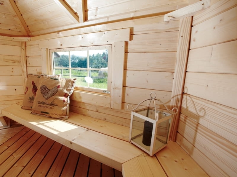 Wolff Finnhaus Aktions-Grillkota Basic 6.7 inkl. schwarzen Schindeln