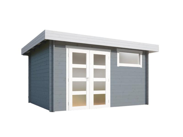 Wolff Finnhaus Aktionshaus Lille A Hellgrau inkl. Fußboden