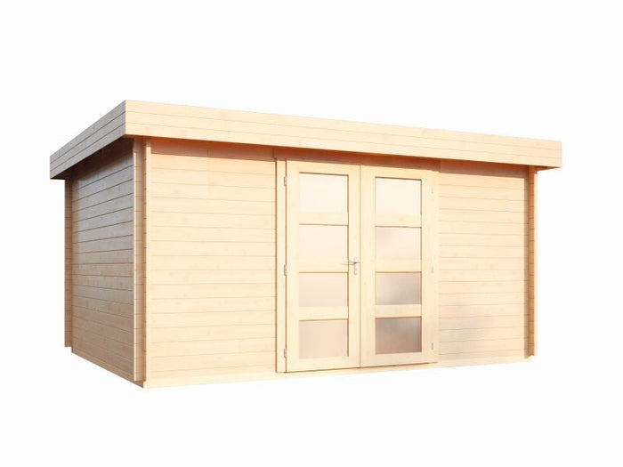 Wolff Finnhaus Aktionshaus Metz B 28 mm natur, inkl. Fußboden