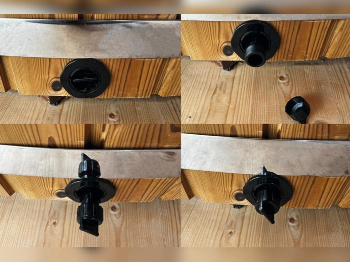 Wolff Finnhaus Badebottich Typ 2, grauer Einsatz, Anstrich Silbergrau, integrierter Edelstahlofen, i