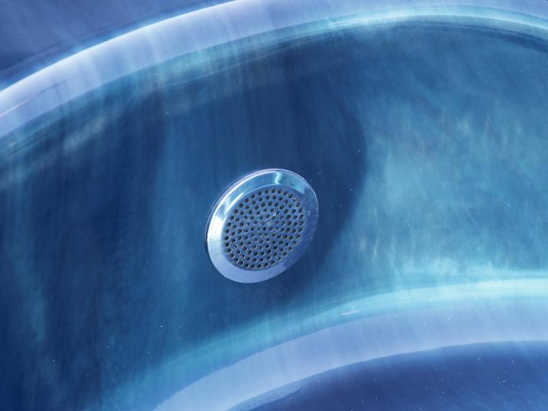 Wolff Finnhaus Badebottich Typ 3, cremeweißer Einsatz, Anstrich Anthrazit, integrierter Edelstahlofe