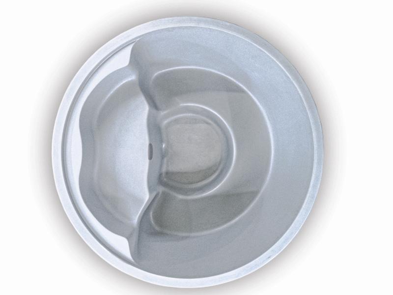 Wolff Finnhaus Badebottich Typ 3, grauer Einsatz, Anstrich Pinie, integrierter Edelstahlofen, inkl.