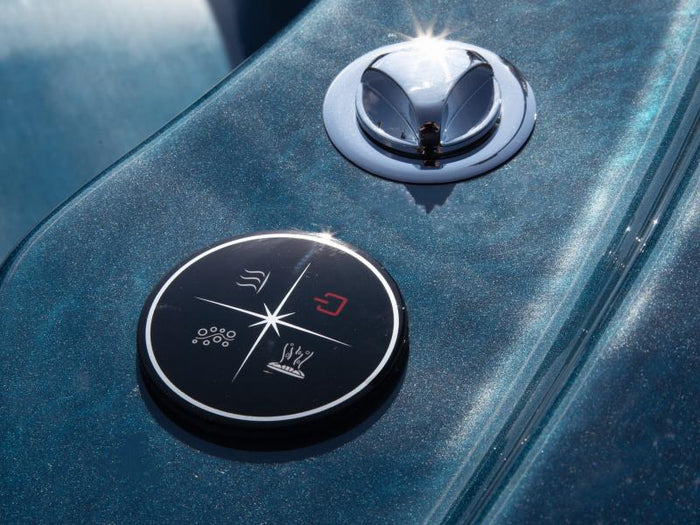 Wolff Finnhaus Badebottich Typ 3, grauer Einsatz, Anstrich Pinie, integrierter Edelstahlofen, inkl.