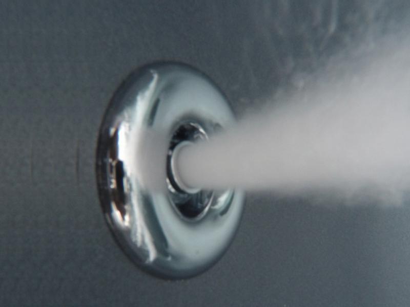 Wolff Finnhaus Badebottich Typ 5, blauer Einsatz, Thermoholz, integr. Edelstahlofen, inkl. Wassermas