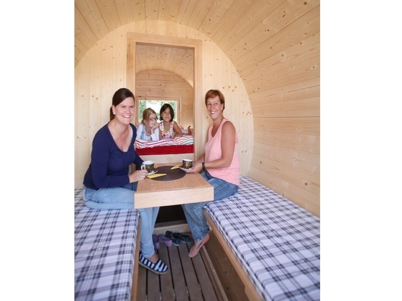 Wolff Finnhaus Campingfass 393, 2-Raum Bausatz mit schwarzen Dachschindeln