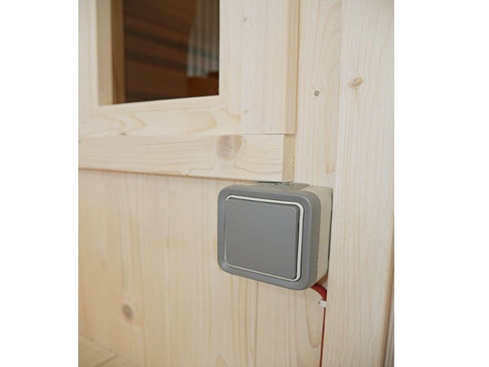 Wolff Finnhaus Campingfass 480, 2-Raum Bausatz mit schwarzen Dachschindeln