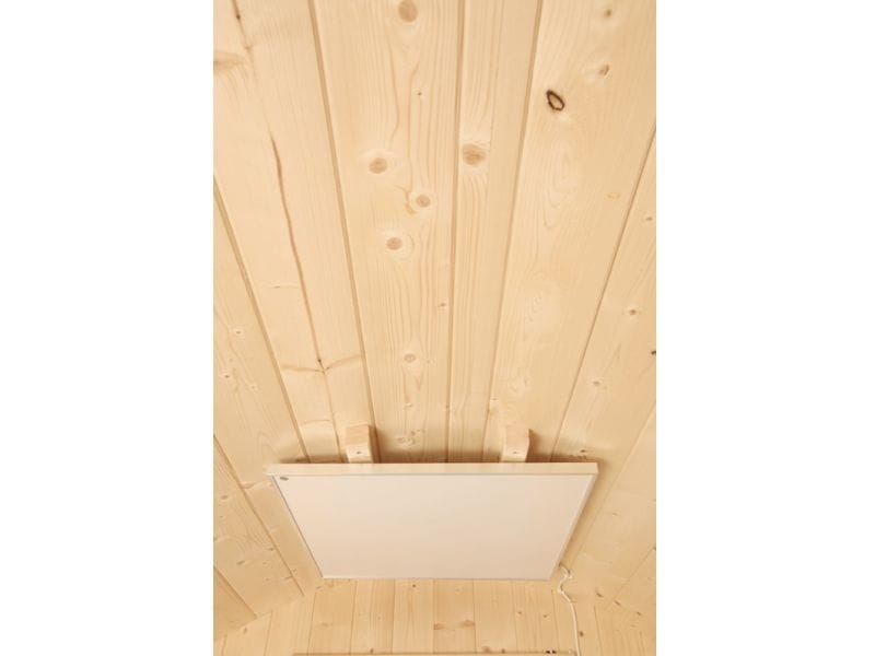 Wolff Finnhaus Campingfass 480, 2-Raum Bausatz mit schwarzen Dachschindeln