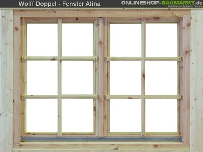 Wolff Finnhaus Doppelfenster Alina 44 Isoliert