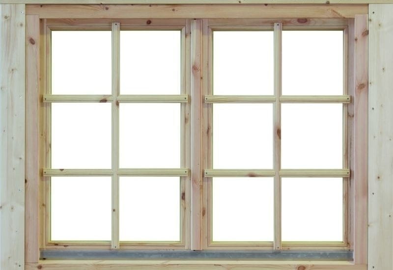 Wolff Finnhaus Doppelfenster Alina 44 Isoliert