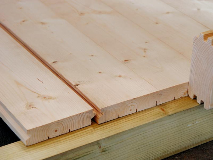 Wolff Finnhaus Ferienhaus Odenwald 70-B mit Schlafboden und Anbau, natur