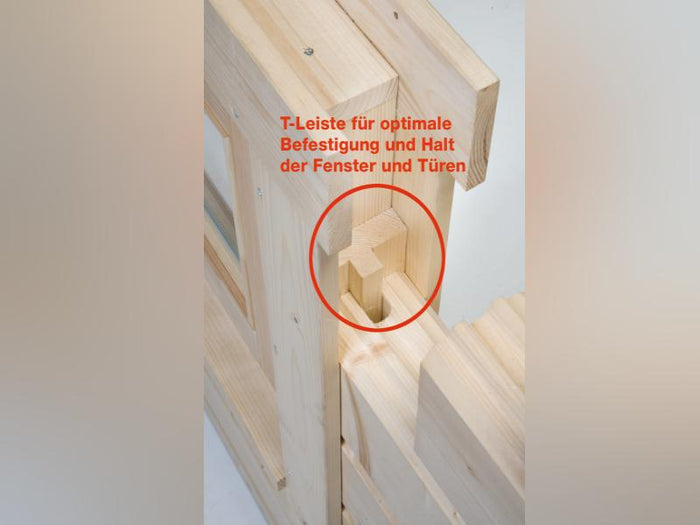 Wolff Finnhaus Ferienhaus Odenwald 92-B mit Schlafboden und Anbau, natur