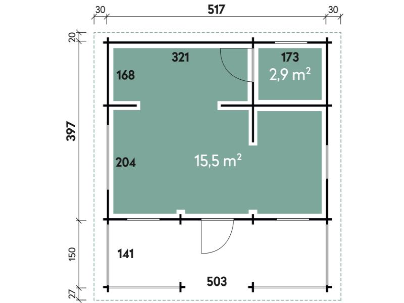 Wolff Finnhaus Ferienhaus Sauerland 70-A mit Schlafboden