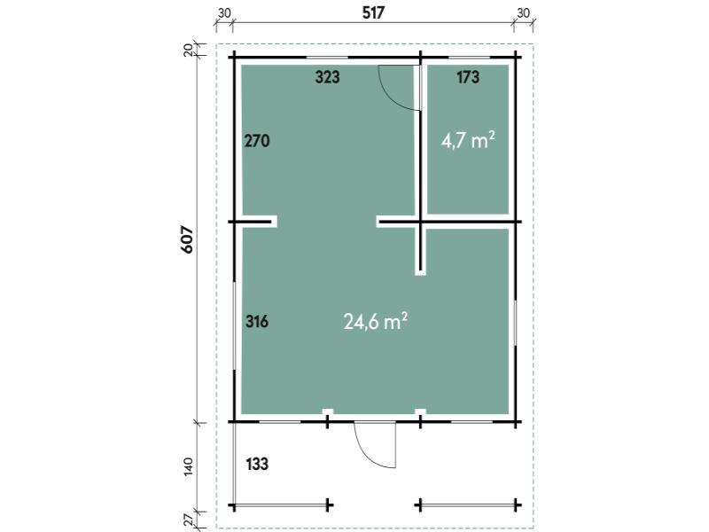 Wolff Finnhaus Ferienhaus Sauerland 70-B mit Schlafboden