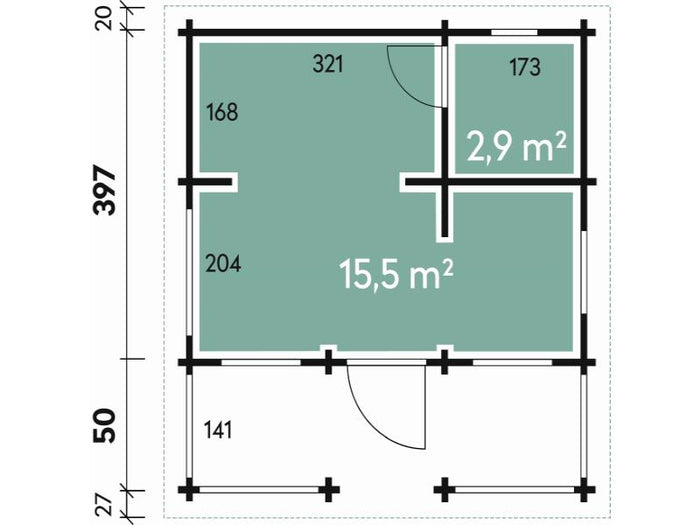 Wolff Finnhaus Ferienhaus Sauerland 92-A mit Schlafboden