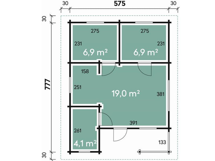 Wolff Finnhaus Ferienhaus Spessart 92-C mit Schlafboden